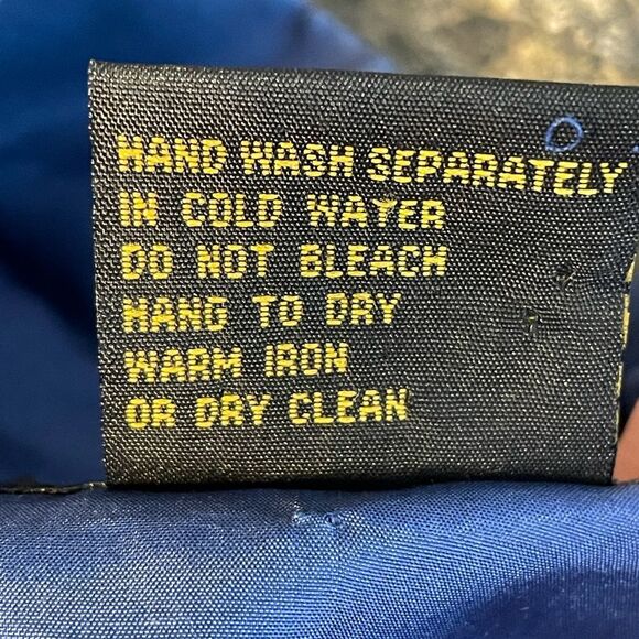 Vintage 80s Mureli Jacket 100% Silk Butterflies Moths Blue S - Picture 14 of 14